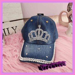 NWT {Madd Hatter} Denim Cap: Bling Bling Elegance for Trendy Heads! NWT